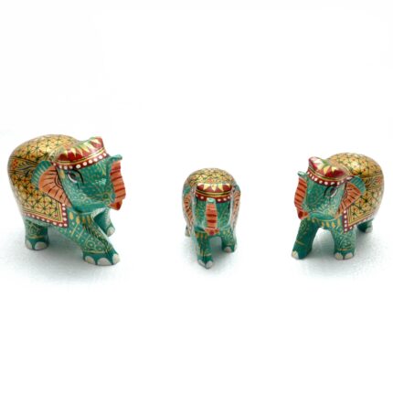 Emerald Maharaja Elephant – Handcrafted Royal Decor Piece