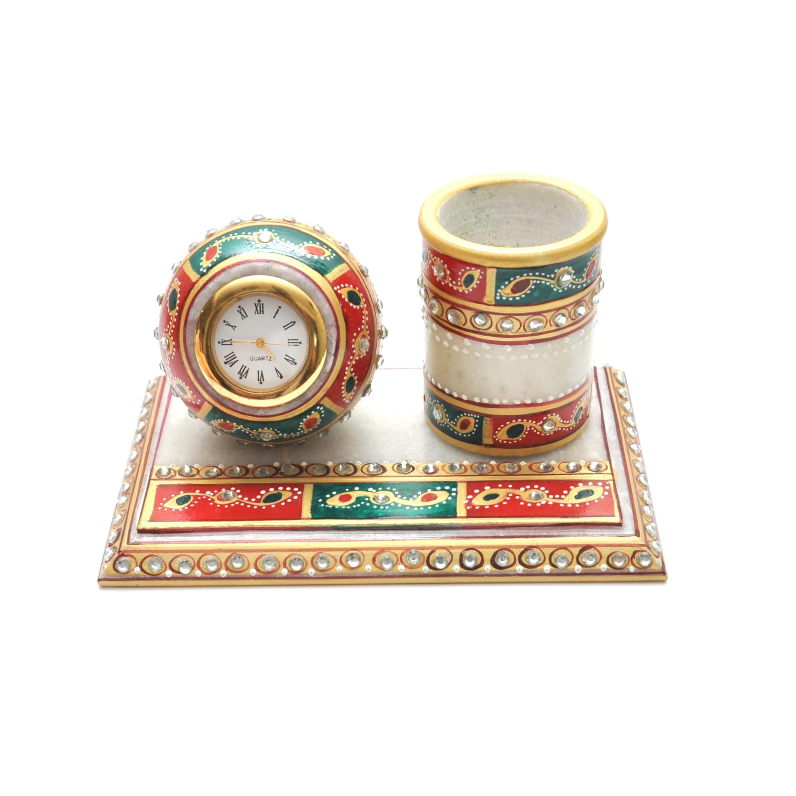 pen stand with clock